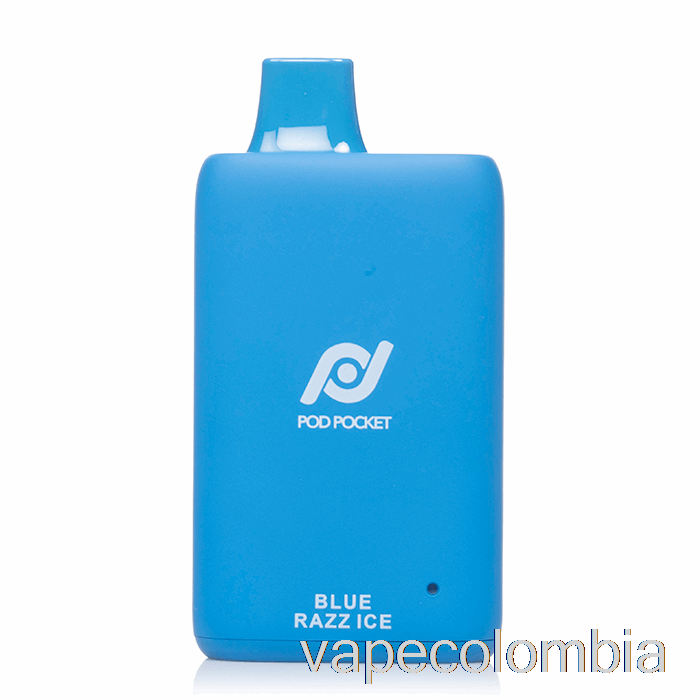 Vape Recargable Pod Pocket 7500 Desechable Azul Razz Ice